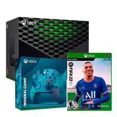 MICROSOFT - Consola Xbox Series X + Fifa 22 + Mando Mineral Camo