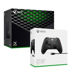 MICROSOFT - Consola Xbox Series X + Mando Negro Con Cable