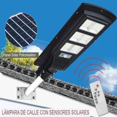 MN ELECTRONICS - Reflector LED Solar Luz Blanca 200W Poste Ext Sensor Movimiento IP65