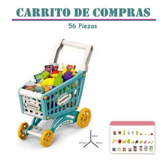 GENERICO - Carrito de Compras de Supermercado - 56 Piezas // Verde