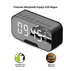 IMPORTADO - Parlante Despertador Bluetooth G10 Negro