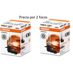 SYLVANIA - Foco HB3 9005 (2 Unidades ) Halógeno 12V 60W P20d