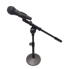 POWER ACOUSTIK - Pedestal Regulable para Microfono con base de metal resistente