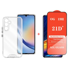 CASE - Space Transparente y Mica Vidrio HD para Samsung A15