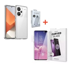 CASE - Space Transparente y Mica Vidrio UV para Redmi Note 13 Pro Plus