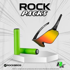 ROCKBROS - PACK LENTES POLARIZADOS 10135B Y MANIQUETA VERDE