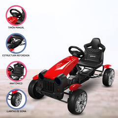 WRANGLER - Carro a Pedal GO KART RED