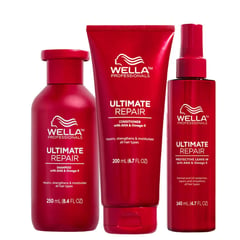 WELLA - ULTIMATE REPAIR Shampoo ml + Conditioner ml + Protect Leave-In