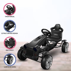 WRANGLER - Carro a Pedal GO KART BLACK