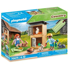 PLAYMOBIL - COUNTRY Set de Regalo Alimentador de Conejos