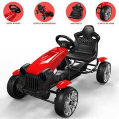 WRANGLER - Carro a Pedal GO KART para Niños«WRANGLER»RED