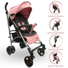 KIDS - Coche Bastón para Bebé Deportivo «COMBI» PINK