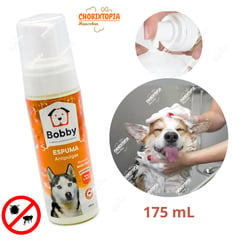 BOBBY - ESPUMA BAÑO SECO PERRO ANTIPULGA x 175 mL