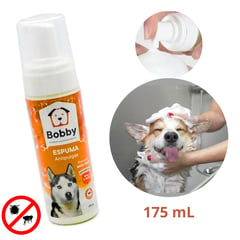 BOBBY - ESPUMA BAÑO SECO PERRO ANTIPULGA x 175 mL