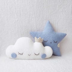 BE CRAFTY - Pack x2 Cojines de Cuna Nube y Estrella para Niño