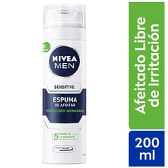 NIVEA - Espuma De Afeitar Men Sensitive - Frasco 200Ml