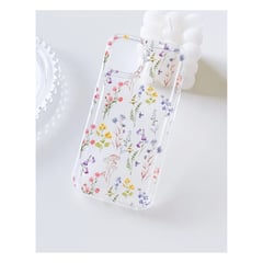 GENERICO - Carcasa funda case clear transparente flores IPHONE 14