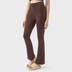 RURUTOTO - Leggings Calzas de cintura alta con cremallera para mujer Negro