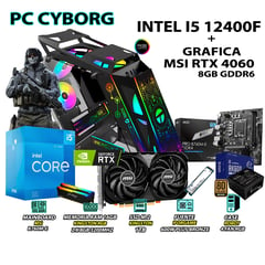 INTEL - Computadora PC Gamer Core i5 12400F RAM 16GB SSD 1TB RTX 4060 8GB