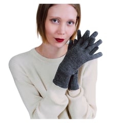 GENERICO - Guantes de invierno Gris - 100% Baby Alpaca