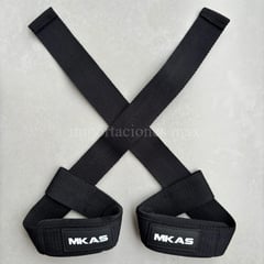 MKAS - STRAPS PARA PESO (gym/gimnasio) - NEGRO