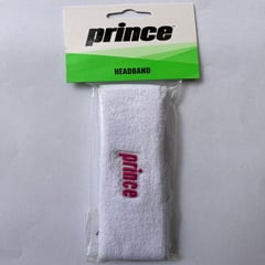 PRINCE - - Vincha Deportiva Para La Cabeza - Blanca con Rosa