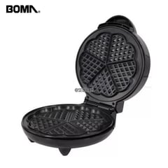 BOMA - Maquina Waflera Antiadherente 1200W Marca -HEART- Black