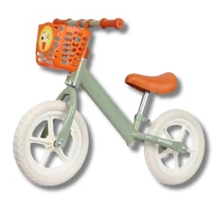 GENERICO - Bicicleta Balance Canastilla Vintage Para Niños Verde Light