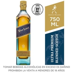 JOHNNIE WALKER - Whisky Blue Label 750ML