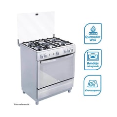 COLDEX - Cocina a gas 5 QUEMADORES CX721 Inox Xplus