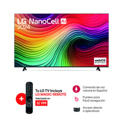 LG - TV 50 NanoCell 4K Ultra HD Smart ThinQ AI 50NANO80TSA 2024