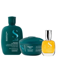 ALFAPARF MILANO - ALFAPARF SDL Reparative Shampoo 250ml Mask 200ml Cristal Liquid 30ml