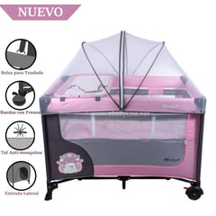 EBABY - Cuna Corral con Cambiador Happy Dream Rosado 727-2