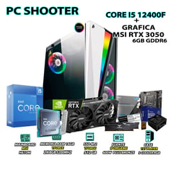 Computadora Gamer Shooter Core i5 12400F RAM 16GB SSD 500GB RTX 3050 6GB