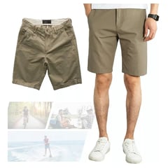 BELCHERCC5 - Shorts Bermudas Casual Algodón Hombre Moda Veranotipo Suelto