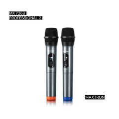 MAXTRON - Micrófono Mx7268 Professional 2 Inalámbrico Dual