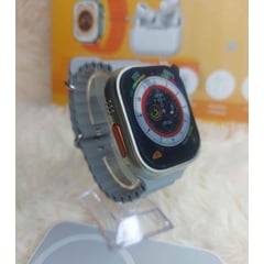 IMPORTADO - PACK SMARTWATCH X10 INCLUYE CARGADOR PORTATIL COLOR GRIS.