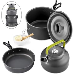 COOKING - Set Olla Tetera Sarten Para Cocina Camping Campamento