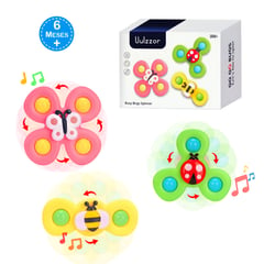 IMPORTADO - Set de 3 Spinners o Juguetes Giratorios Sonajeros para Bebés