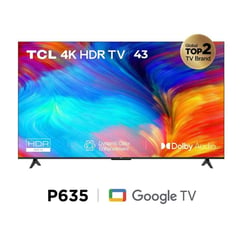 TELEVISOR 43 GOOGLE TV 4K UHD LED 43P635 - NEGRO