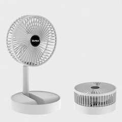 GENERICO - Ventilador portátil USB recargable de escritorio - Blanco