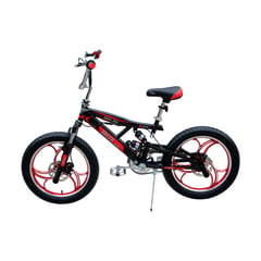 BOX BIKE - Bicicleta BMX con Suspensiones Aro 20 - Negro con Rojo