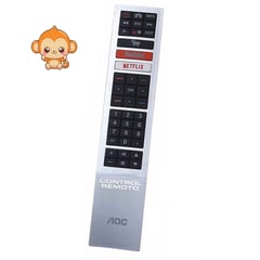 UNIVERSAL - Control Remoto Tv Aoc Smart Plateado Mod50U6295