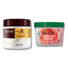 GARNIER - Mascarilla Colágeno Karsell + Mascarilla Sandía - Fructis