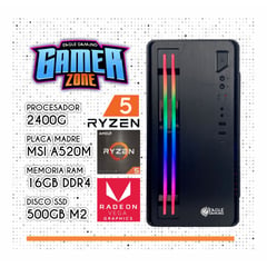 AMD - COMPUTADORA PC RYZEN 5 2400G RAM 16GB + SSD 5000GB + GRAFICA VEGA 7 2GB