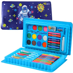 MINARI - Set de Arte y Dibujo 42 Piezas Diseño Niños Azul SA42