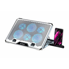 IDOCK - Cooler para Laptop Turbine N-9 Silver 8 Niveles 6 Ventiladores