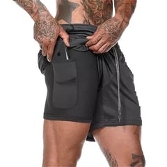 EPAUS - Short 2 en 1 Deportivo para Hombre