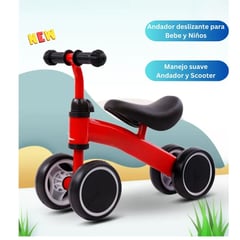 GENERICO - Bicicleta Balance Scooter Correpasillos Para Niños Rojo