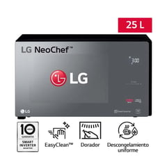 LG - Horno Microondas con Dorador 25Lts MH6596DIR